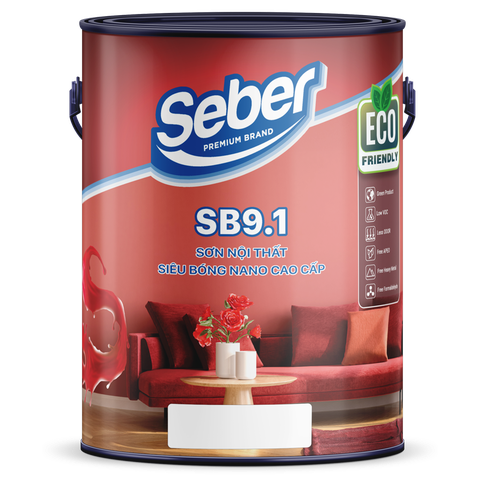 SƠN NỘI THẤT SIÊU BÓNG NANO CAO CẤP SB9.1