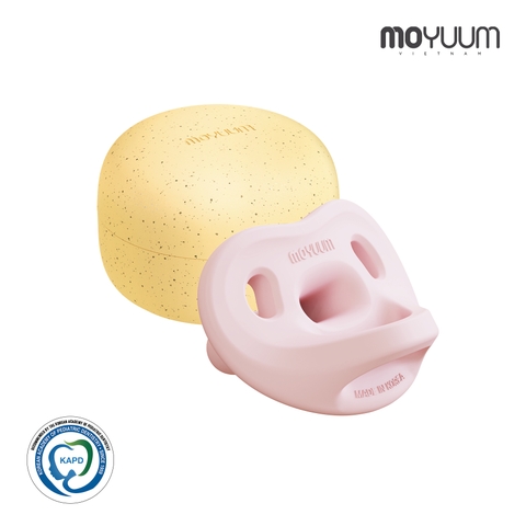 Ty ngậm 100% silicone Moyuum - 1-3m - Màu hồng