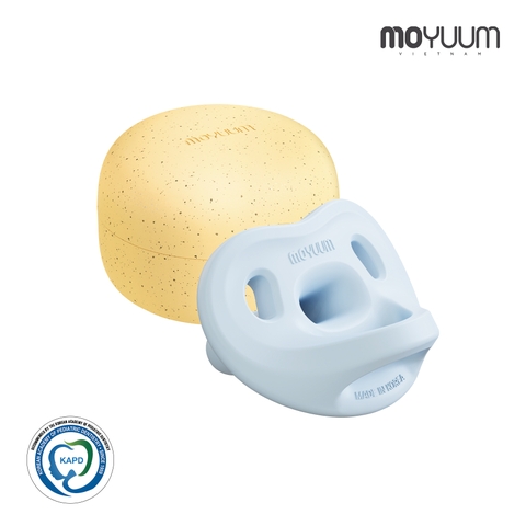 Ty ngậm 100% silicone Moyuum - 1-3m - Màu xanh