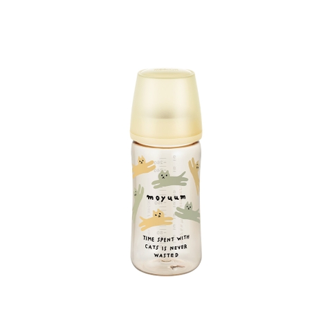 Thế hệ 3 - Bình PPSU Moyuum - Mẫu mèo - 270ml