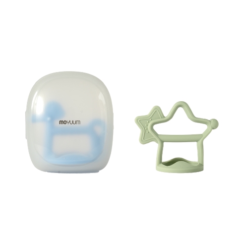 Set gặm nướu silicon Moyuum - 3m+ - Sao/Xanh + Ngựa/Xanh