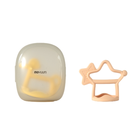 Set gặm nướu silicon Moyuum - 3m+ - Sao/Be san hô + Ngựa/Vàng