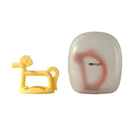 Set gặm nướu silicon Moyuum - 3m+ - Ngựa/Vàng + Chim/Đỏ
