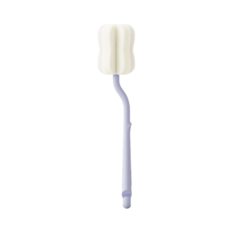 Cọ bình tay cong/Mút xốp Moyuum - Màu Trắng/Tím