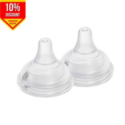 Thế hệ 3 - Núm bình sữa silicon Moyuum - Size 1/2/3/4 - Hộp 2 núm