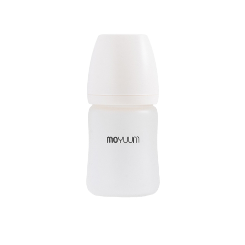 Bình sữa Thủy tinh tráng silicon Moyuum - Phiên bản trơn - 150ml/240ml