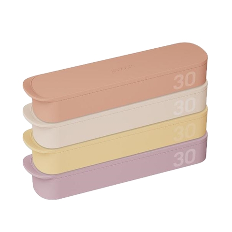 Khay trữ ăn dặm silicon Moyuum - 4 màu Vàng/Be/Tím/Cam đỏ - 6 ô | 30ml/ô