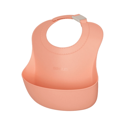 Yếm ăn dặm silicone Moyuum - BST sắc màu - Be/Xanh lá/Đỏ cam/Vàng