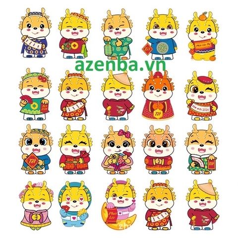 Bao Lì xì Chibi, Lì xì hình Rồng, mẫu lì xì mới năm 2024, quà tặng, mùng tuổi...