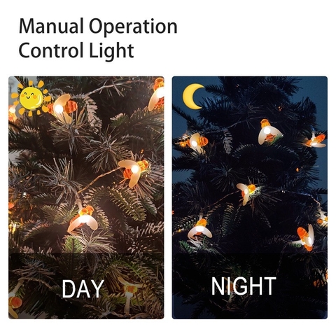Dây Đèn Led Trang Trí Hình Con Ong, trang trí vườn cây, tiểu cảnh, decor
