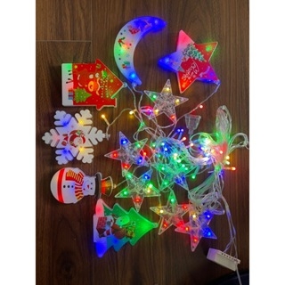 Chùm đèn Led trang trí Noel các hình (Trăng, Sao, Nhà, Cây Thông, Tuyết, Ông Già Noel)