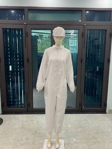 Quần áo phòng sạch liền thân, chống tĩnh điện