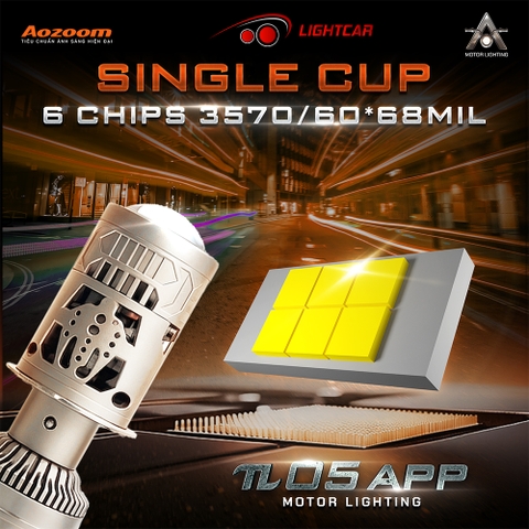 Bi Cầu Mini H4 Aozoom π05 Chỉnh Màu, Aozoom Pi05 APP