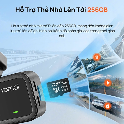 Camera Hành Trình 70mai A210 Ghi Hình Trước Sau