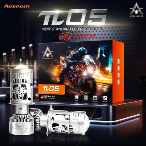 Led Bi Cầu Mini H4 Aozoom π05 , Bi Cầu Aozoom Pi05 Chính Hãng