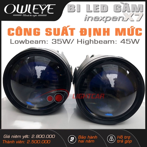 Bi Led Gầm Owleye INEXPEN X7 Nhiệt Màu 4800K