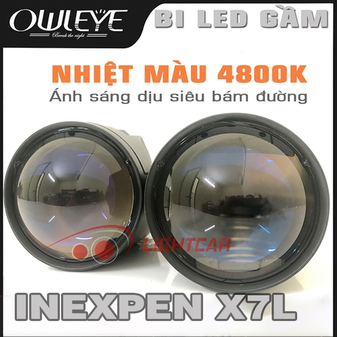 Bi Led Gầm Laser Chính Hãng Owleye Inexpen X7L Siêu Sáng , Nhiệt Màu 4800K