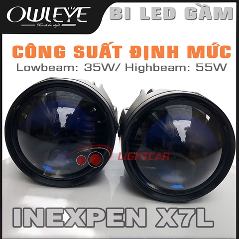 Bi Led Gầm Laser Chính Hãng Owleye Inexpen X7L Siêu Sáng , Nhiệt Màu 4800K