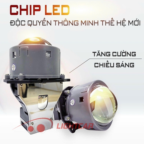 Bi Led Pha Lightway Có Trợ Pha Laser Siêu Sáng