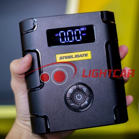 Bơm Lốp Mini Steelmate T8 Pro , Bơm Lốp Kiêm Kích Bình Loại Cao Cấp