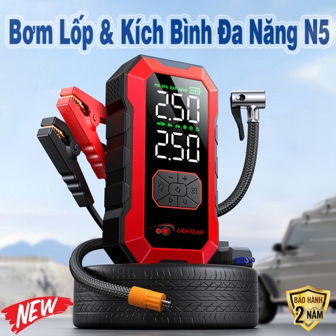 Bơm Lốp Và Kích Bình Đa Năng LightCar N5