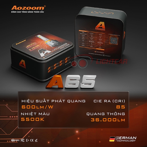 Bóng Led Aozoom A65 Chân H1 Chính Hãng