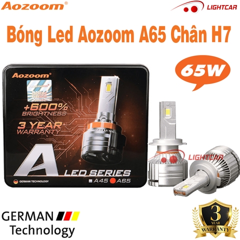 Bóng Led Aozoom A65 Chân H7 Chính Hãng
