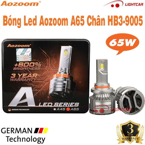 Bóng Led Aozoom A65 Chân HB3-9005 Chính Hãng