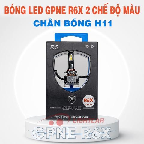 Bóng Led GPNE R6X 2 Chế Độ Màu Chân H11 Chính Hãng