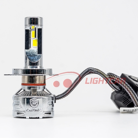 Bóng Led GPNE R6X 2 Chế Độ Màu Chân H4 Chính Hãng