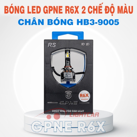 Bóng Led GPNE R6X 2 Chế Độ Màu Chân HB3-9005 Chính Hãng