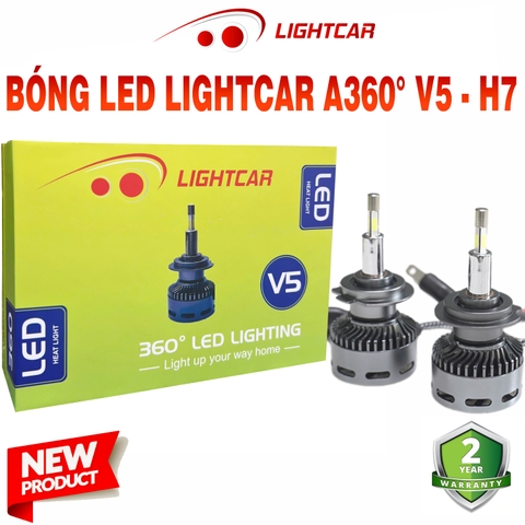 BÓNG LED Ô TÔ 360 ĐỘ CHO BI CẦU LIGHTCAR A360 V5 CHÂN H7