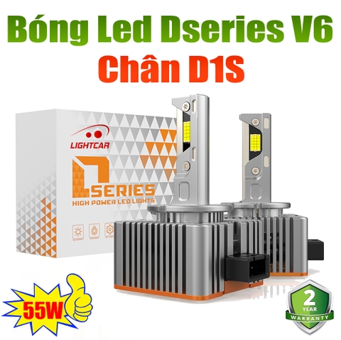 Bóng Led Chân D1S Cao Cấp , LightCar V6 D1S Siêu Sáng 55W