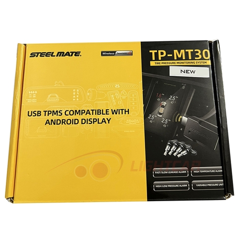 Cảm biến áp suất lốp Steelmate TP-MT30 tích hợp màn hình Android