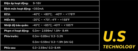 Cảm biến lùi STEELMATE 8 mắt MTSM-V8 chính hãng