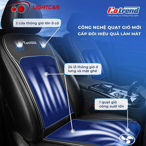Lót Ghế Thổi Hơi Làm Mát Ghế Ô Tô , Đệm Ghế Làm Mát Catrend Chính Hãng