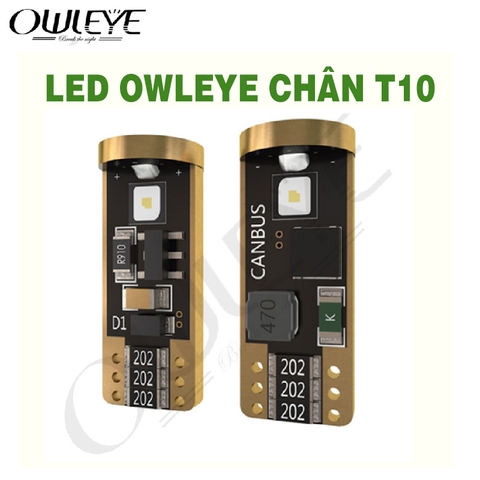 Đèn Led Demi , Đèn Trần, Đèn Soi Biển Ô Tô Xe Máy OWLEYE Chân T10 Chính Hãng