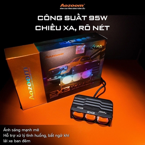 Đèn Bi Led Trợ Sáng AOZOOM EX3 Chính Hãng