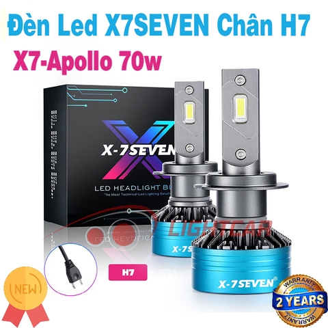 Đèn Led X7Seven Chân H7 70w X-Apollo Siêu Sáng
