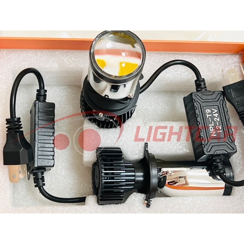 Đèn Pha Led Bi Cầu Mini T9 Cao Cấp H4 Bản 2024 Cho Ô Tô Xe Máy