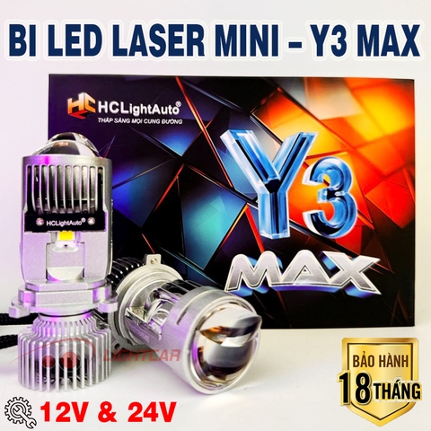 BI LED LASER MINI Y3 MAX | BI CẦU MINI CHO XE CON VÀ XE TẢI 12V - 24V
