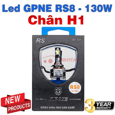 Bóng Led Tăng Sáng GPNE RS8 Chân H1 130W Chính Hãng