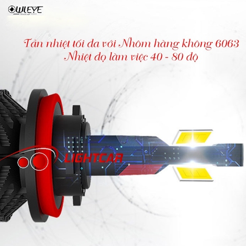 Đèn LED Ô Tô Owleye A488 Chân H4 Siêu Sáng Chính Hãng