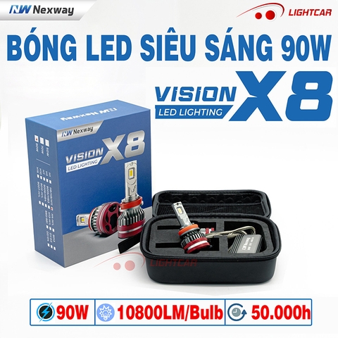 Bóng Led Vision X8 90W Siêu Sáng Đủ Các Chân Bóng