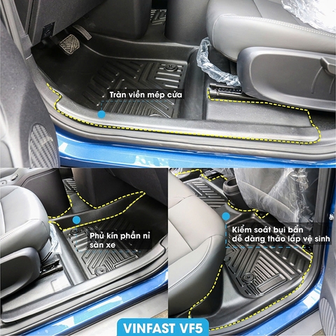 THẢM VENUS LÓT SÀN Ô TÔ VINFAST VF5 - NHỰA TPE ĐÚC KHUÔN CAO CẤP