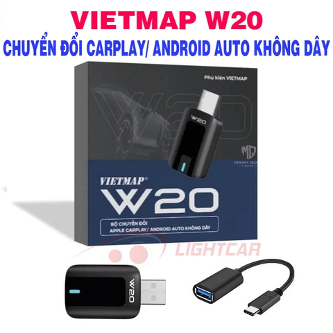 THIẾT BỊ CHUYỂN ĐỔI APPLE CARPLAY/ ANDROID AUTO KHÔNG DÂY - VIETMAP W20 CHÍNH HÃNG
