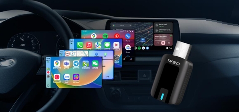 THIẾT BỊ CHUYỂN ĐỔI APPLE CARPLAY/ ANDROID AUTO KHÔNG DÂY - VIETMAP W20 CHÍNH HÃNG