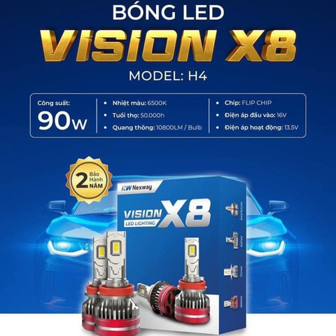 Bóng Led Vision X8 90W Siêu Sáng Đủ Các Chân Bóng