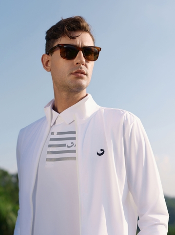 Amber Jacket - Men's Golf Jacket (White)