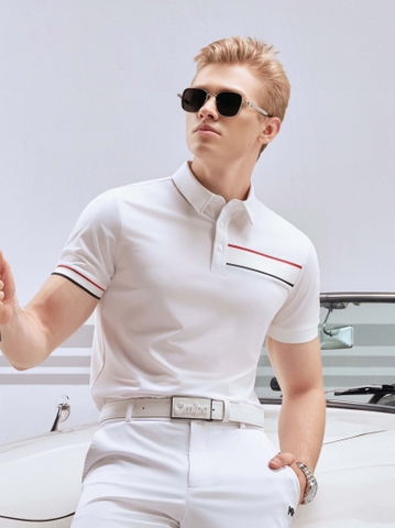 Freddie Top - Men’s Golf Polo Shirt (White)